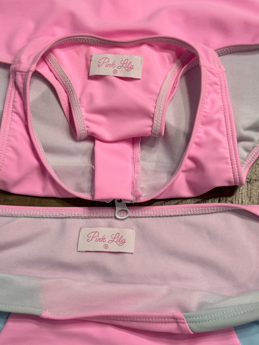 Pink Lily Colorblock Swim| Two piece| Medium - Picture 4 of 4